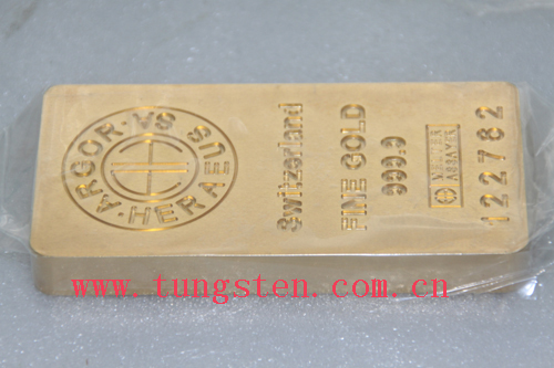 gold plated tungsten alloy bar