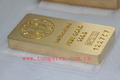 gold plated tungsten alloy bar